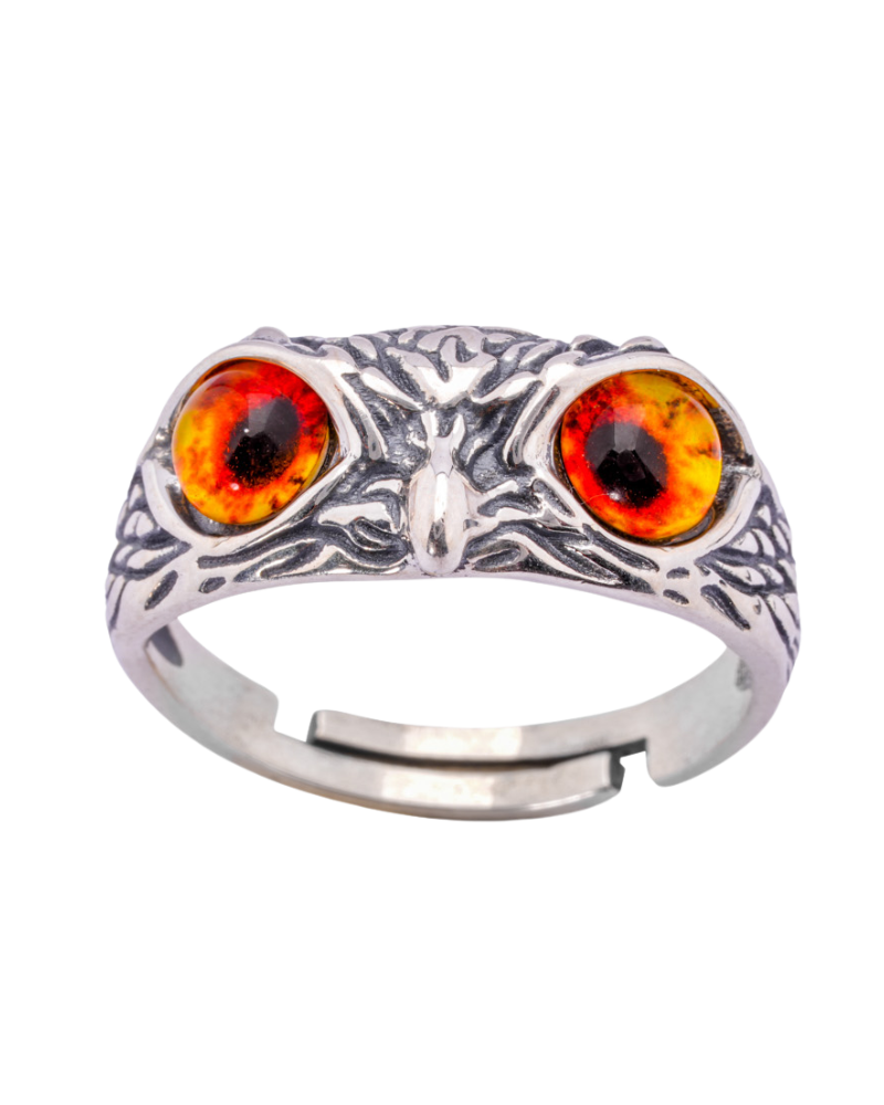 Orange Silver Ring