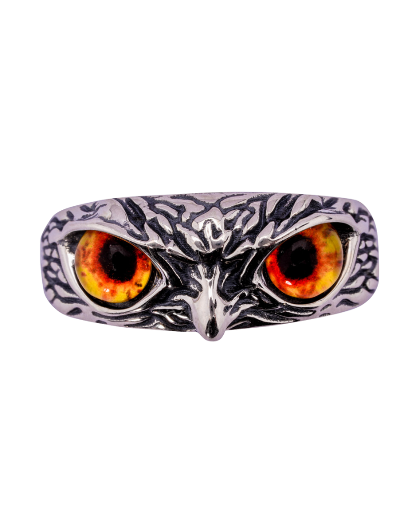 Orange Silver Ring