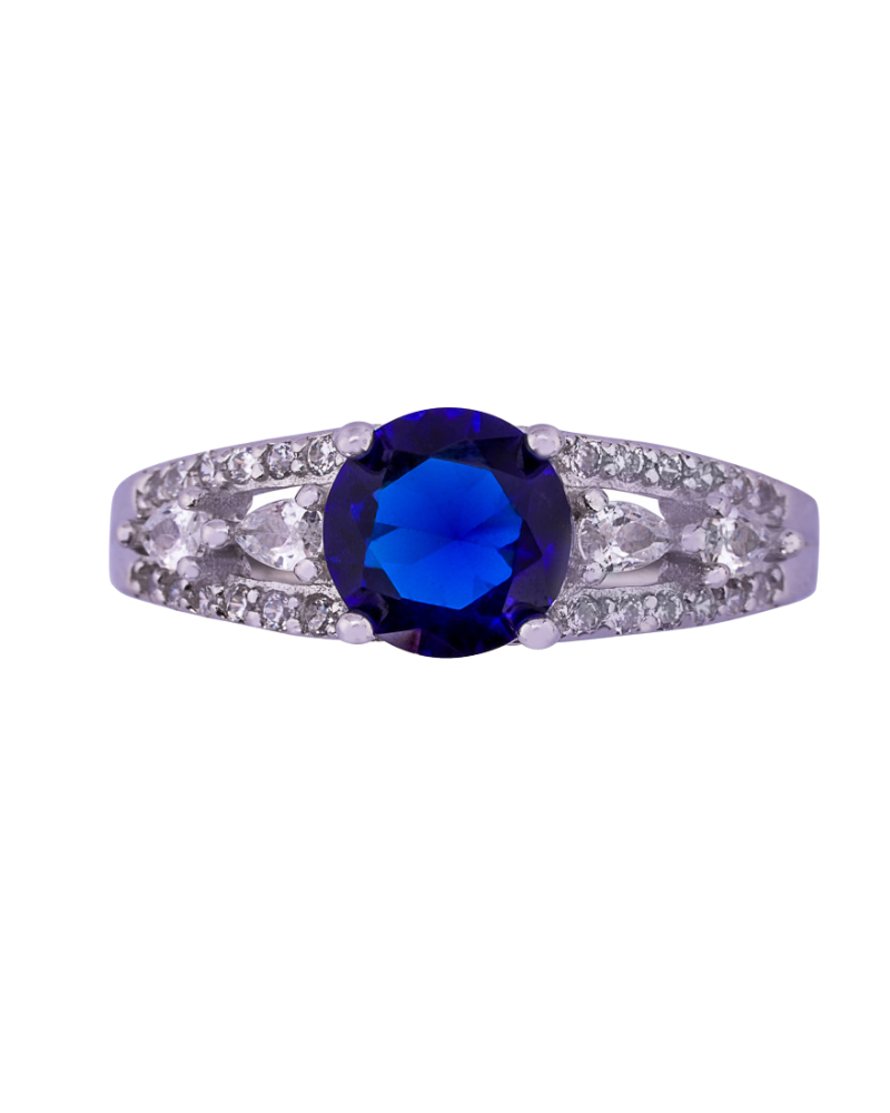 Silver Blue Bliss ring
