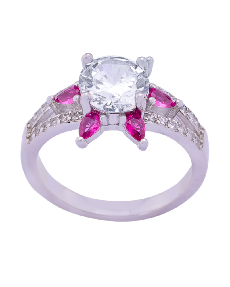 Blush Pink Silver Charm