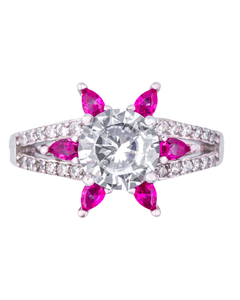 Blush Pink Silver Charm