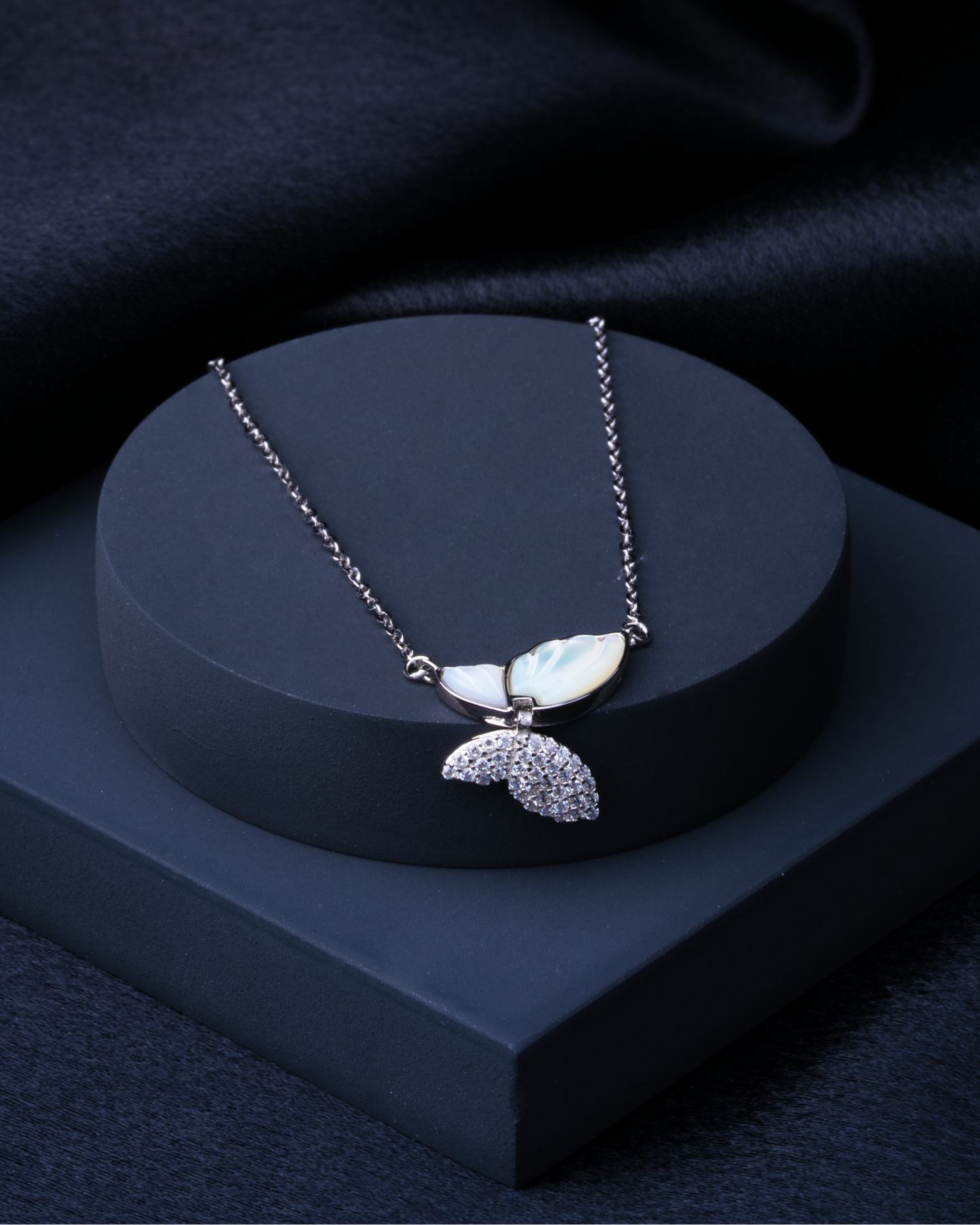 Silver Pendant Feathered Wing