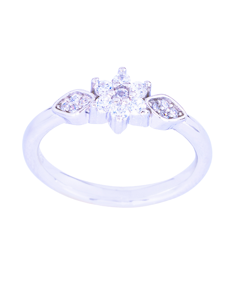 White Radiance Silver Ring