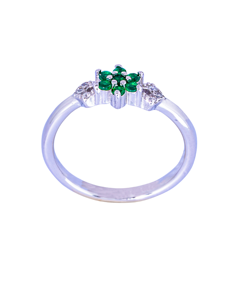 Lush Green Silver Charm