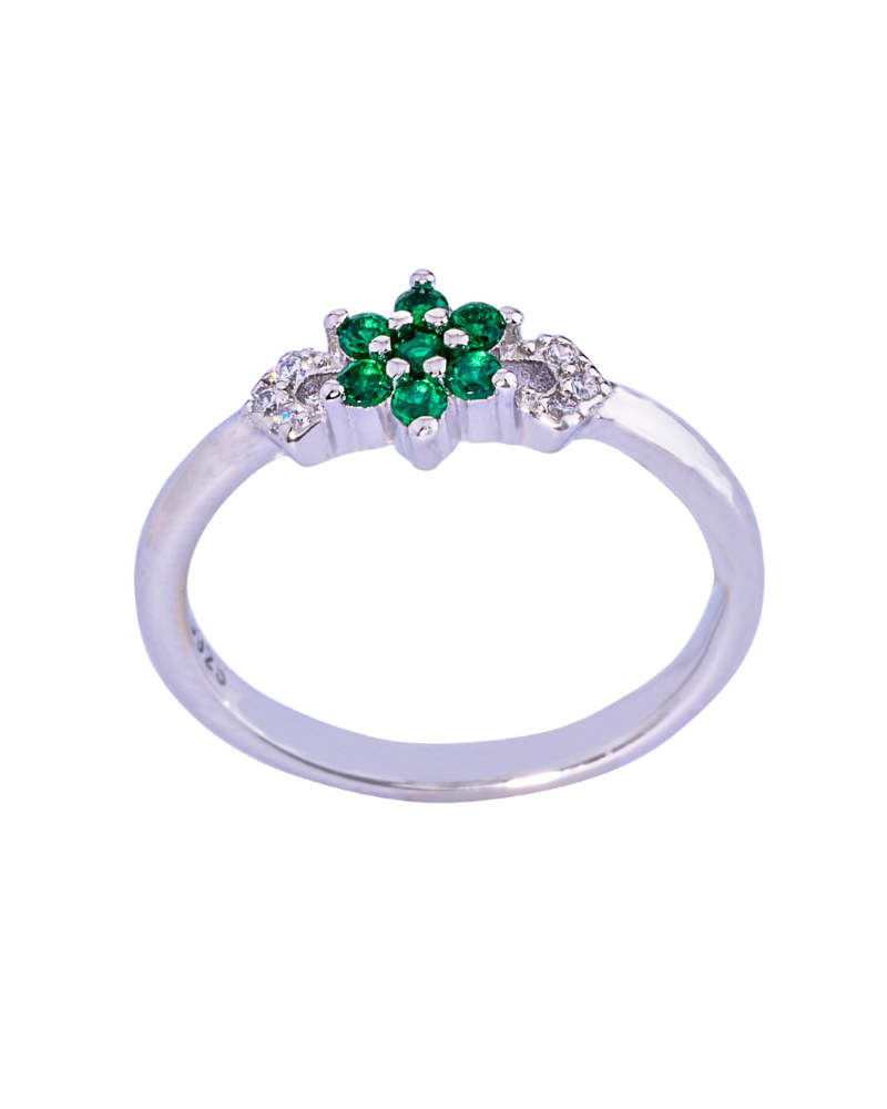 Lush Green Silver Charm