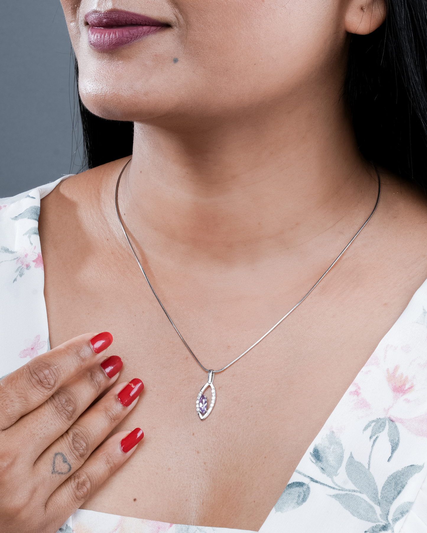 Geometric Silver Statement Pendant