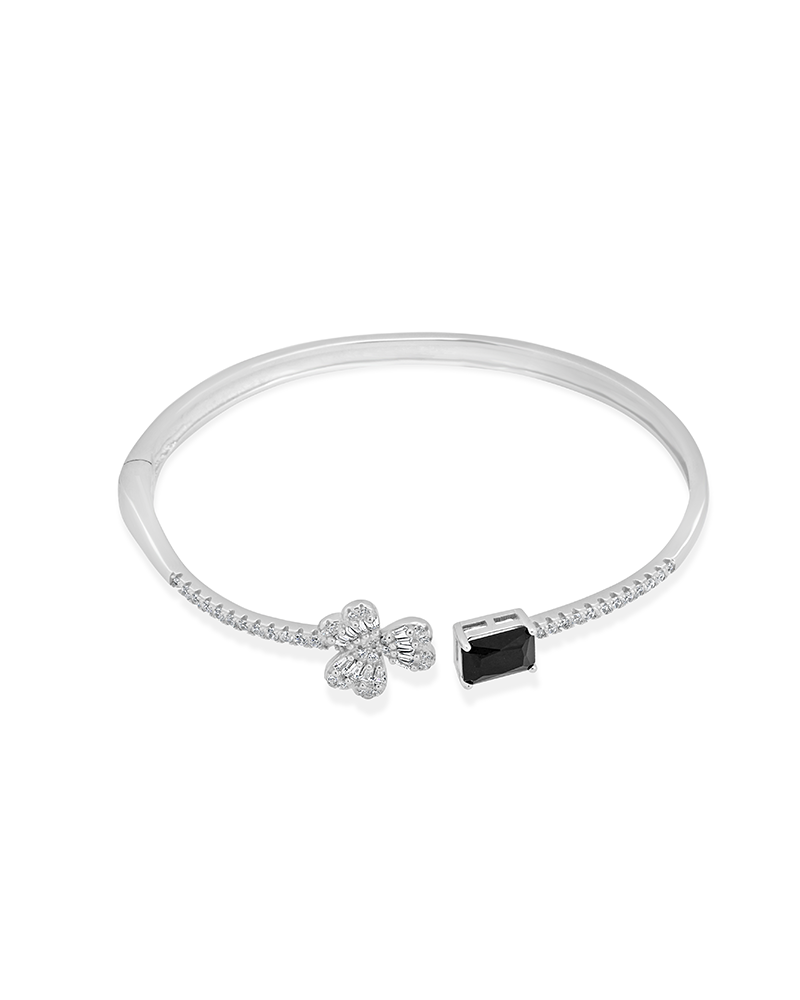 Sterling Silver Bracelet with Black