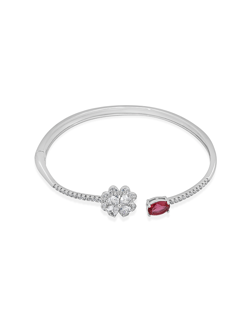 Sterling Silver Bracelet with pink