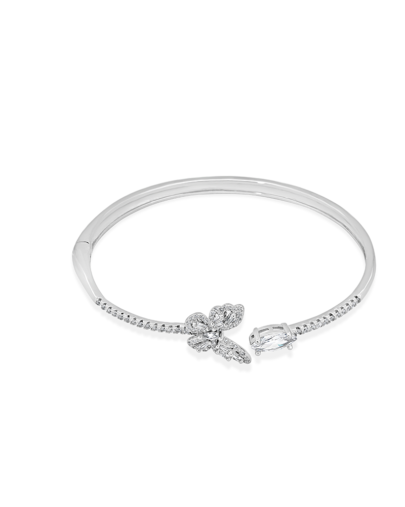 Sterling Silver Bracelet with white