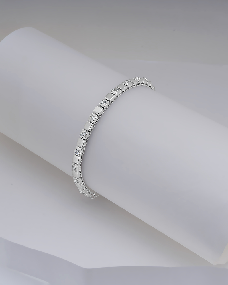 Crystal Fusion Silver Bracelet