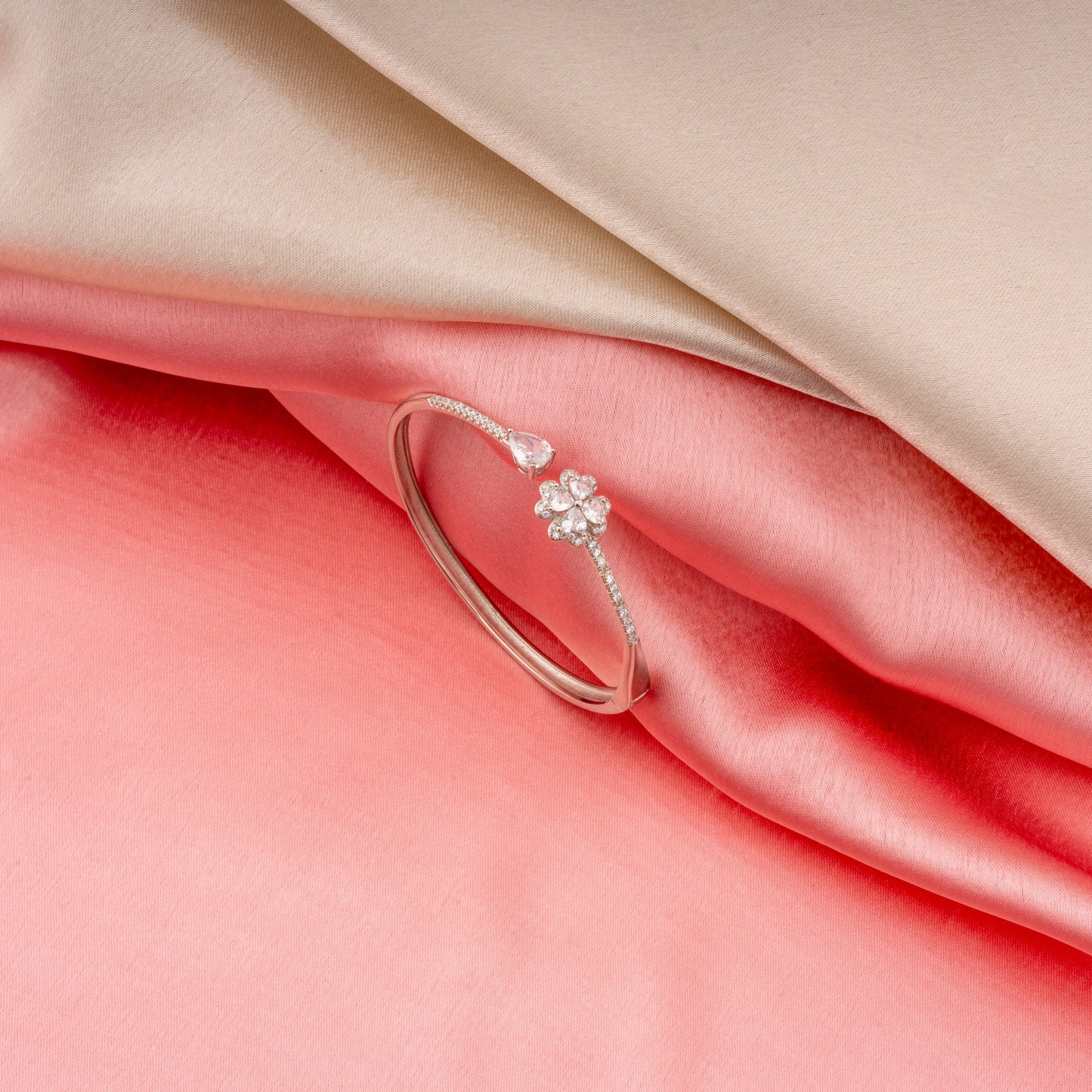 Sterling Silver Bracelet with white