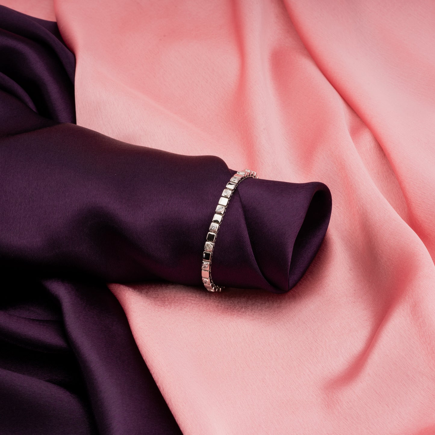 Crystal Fusion Silver Bracelet