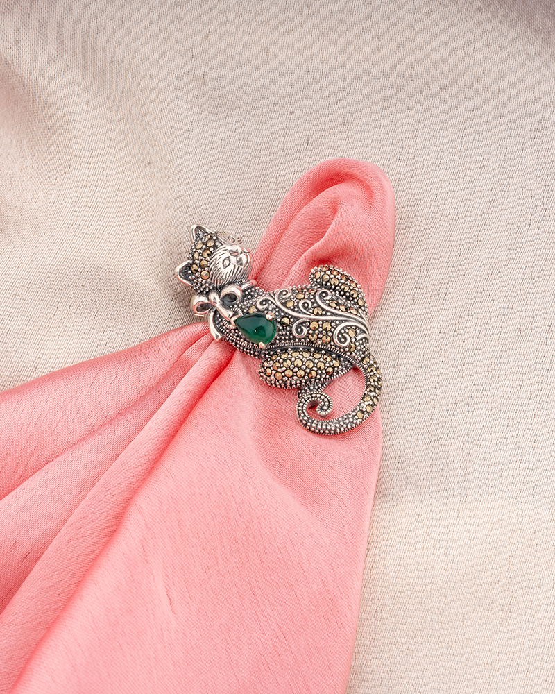 Rose Gold Floral Brooch
