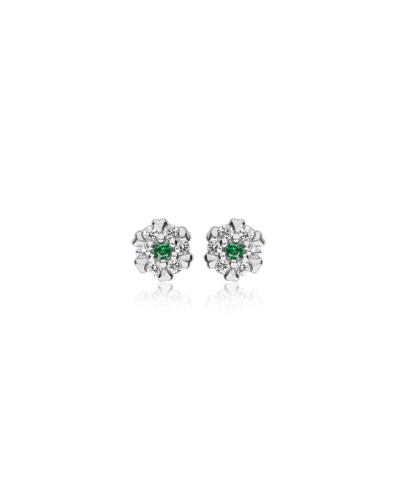 Green Sterling Studs