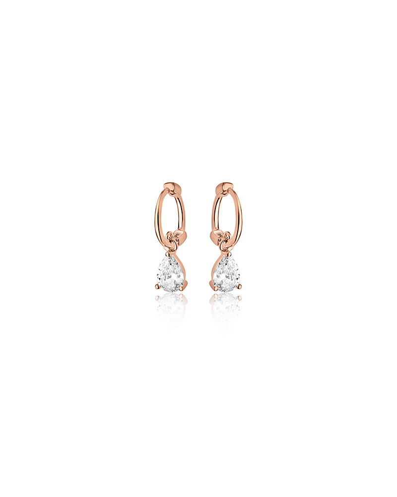 Sterling Silver Oval Drop Studs
