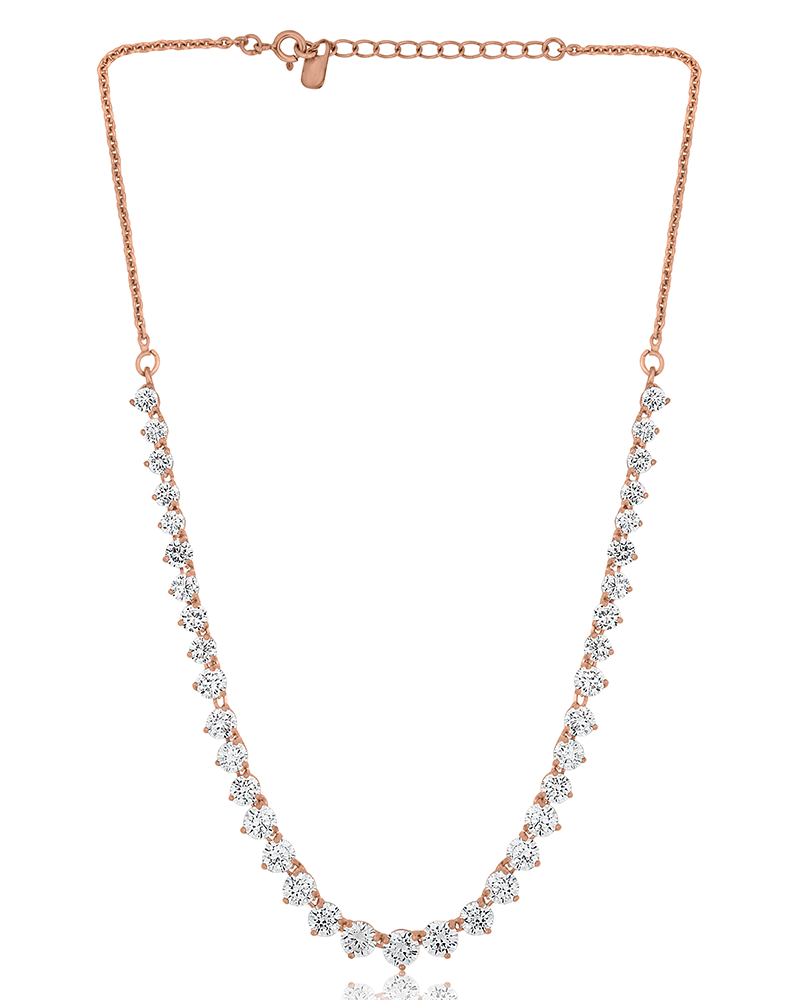 Rose gold necklaces set