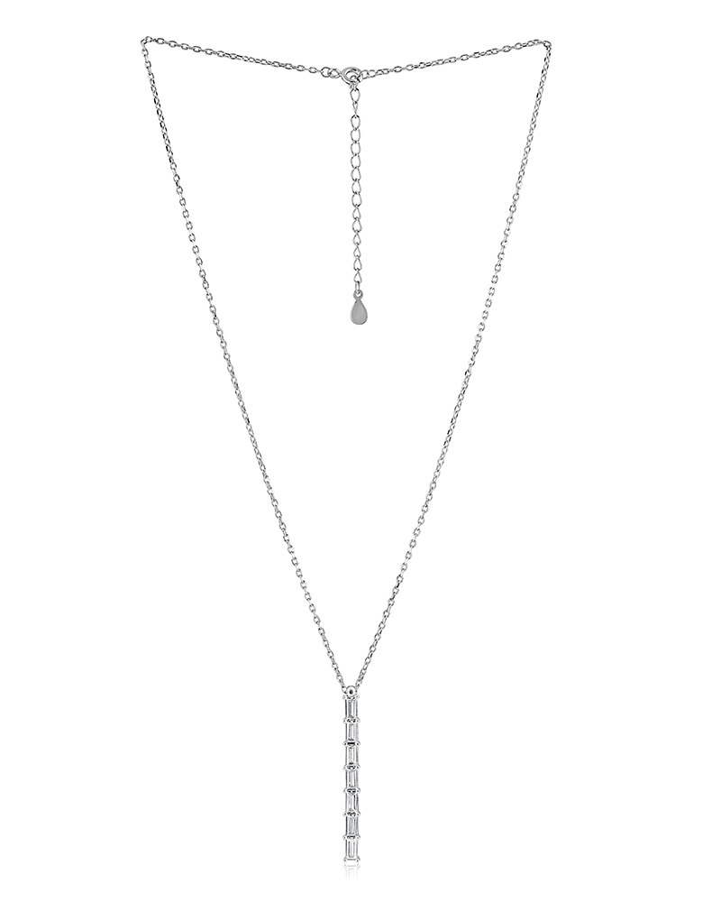 Elegant Sterling Silver Pendant Necklace Set