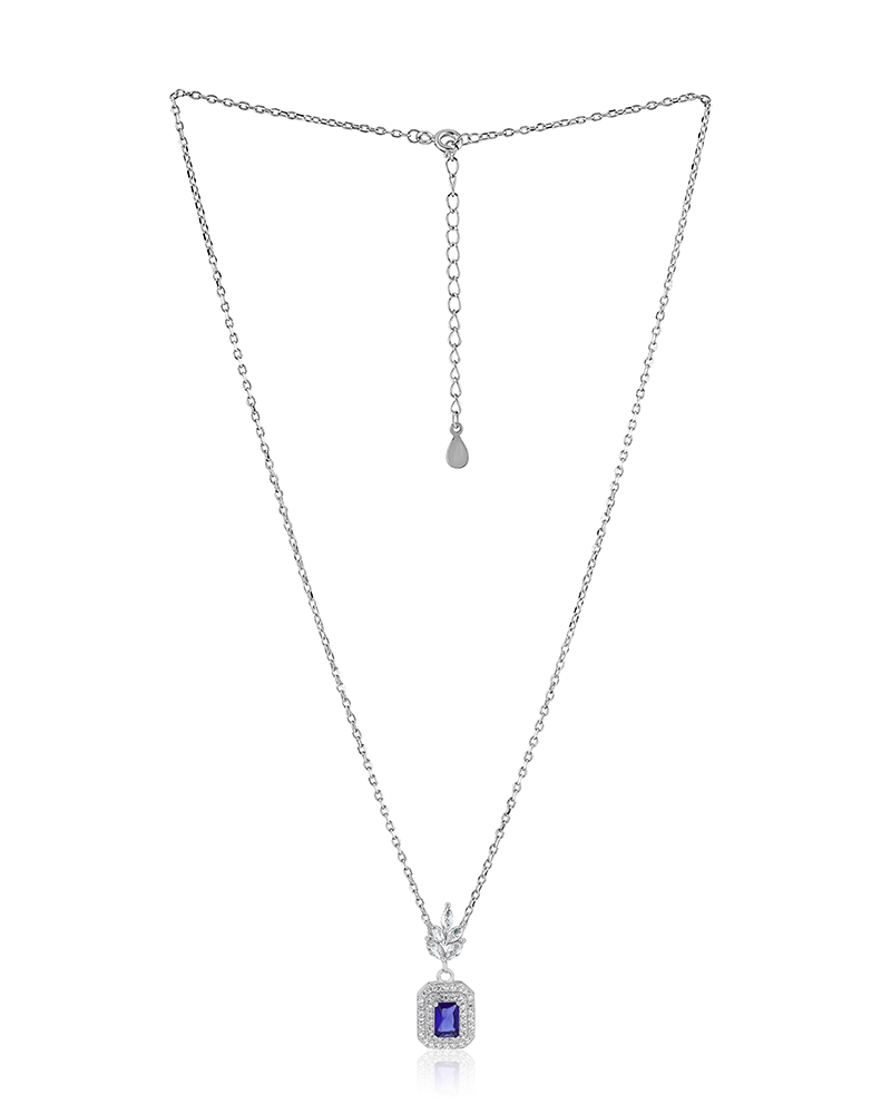 Luxury Sterling Silver Pendant and Earring Set
