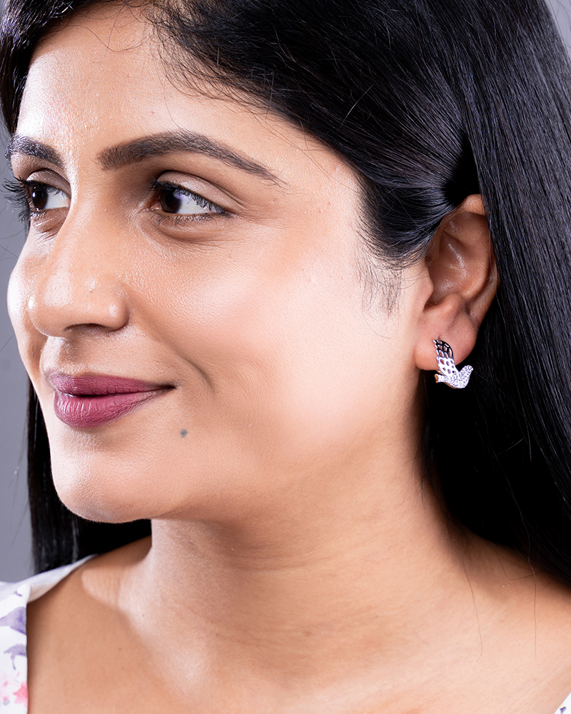 Luxury Sterling Silver Oval Studs