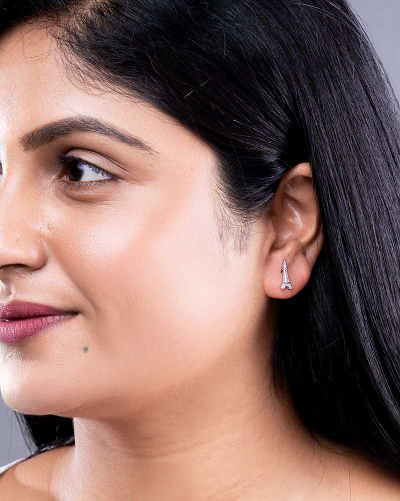 Dainty Silver Bar Studs