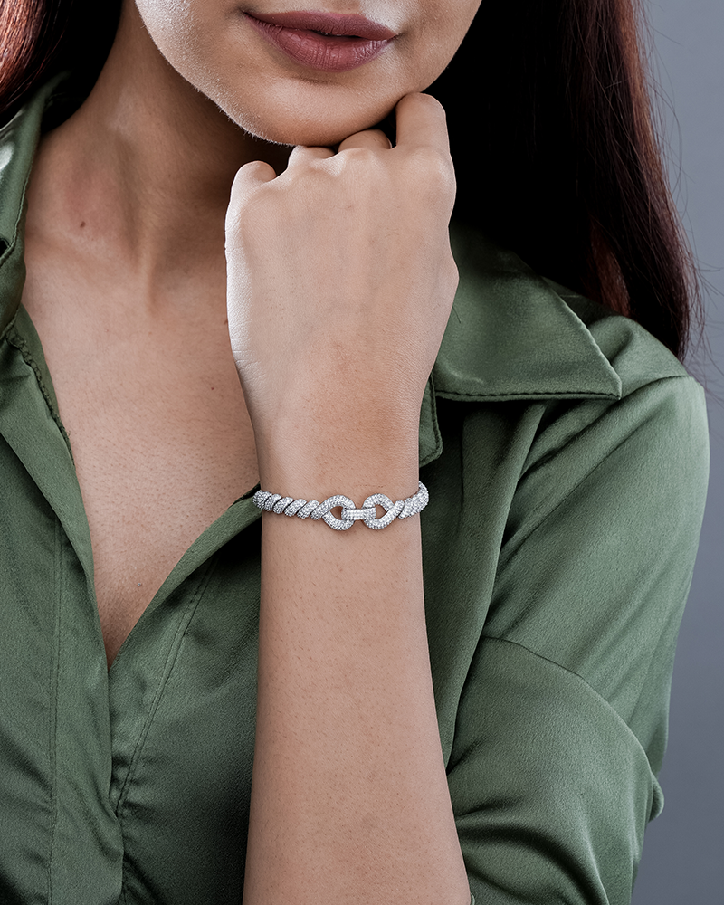 Brass Radiance Crystal Bracelet