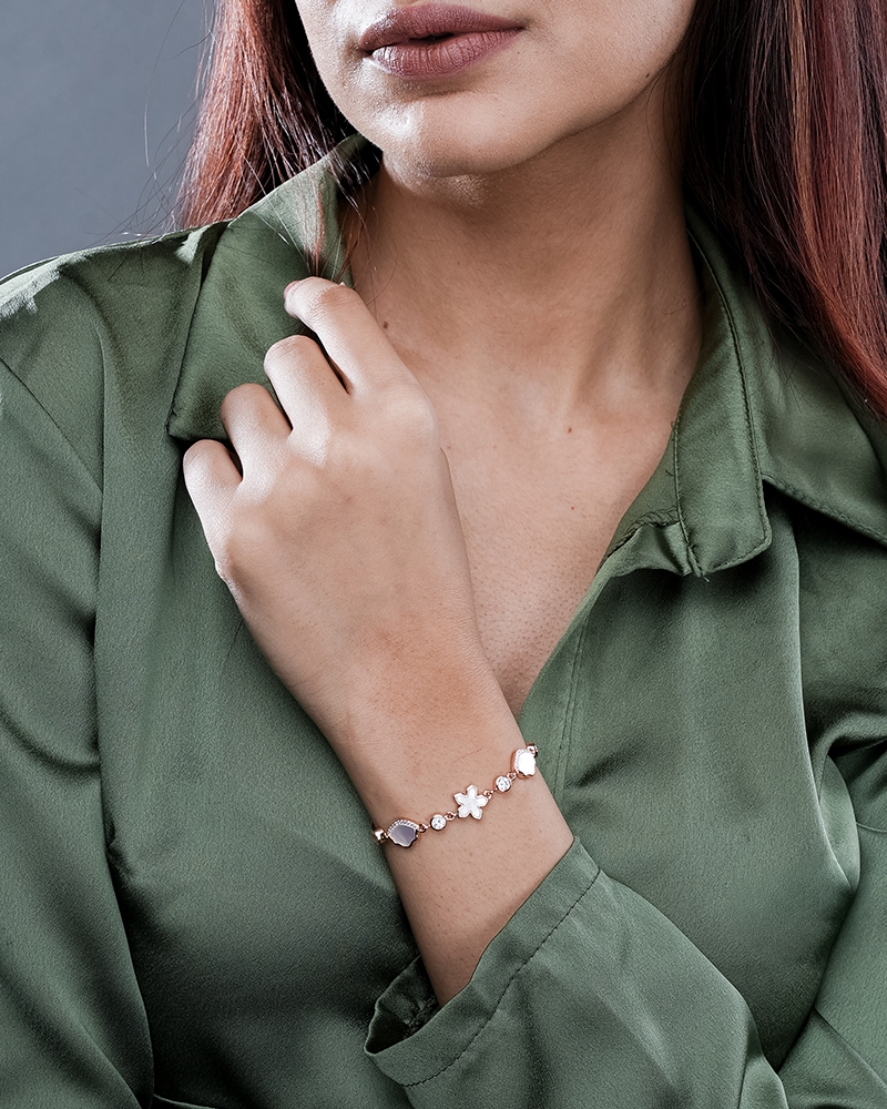 Celestial Charm Brass Bracelet