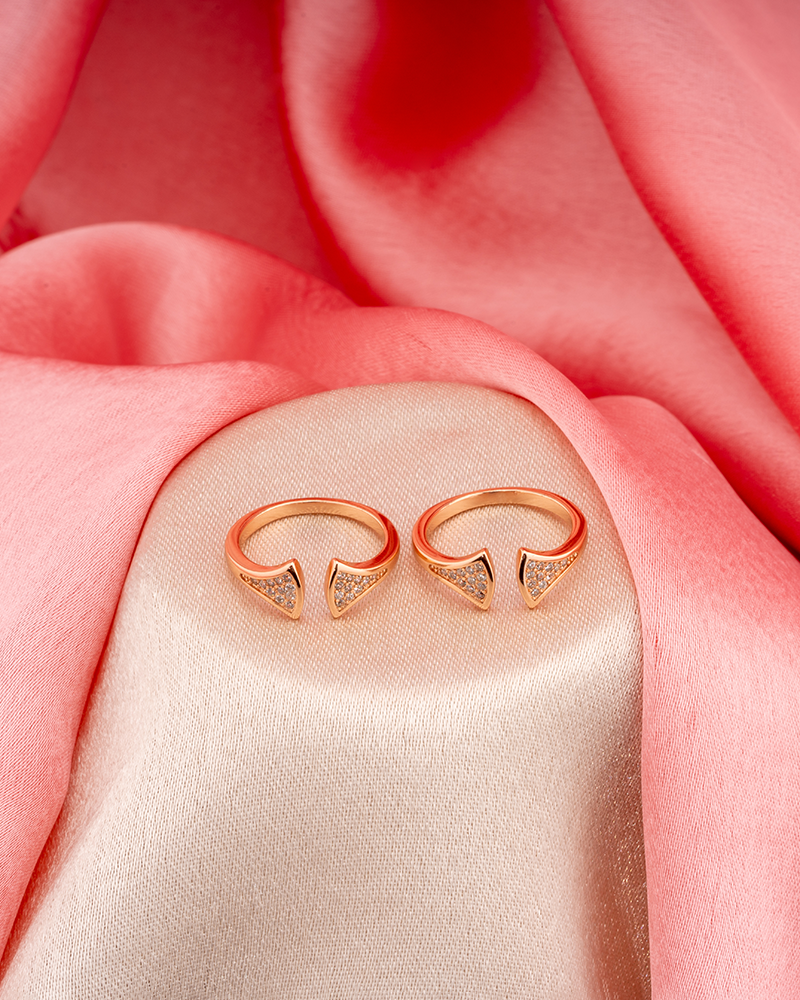 Rose Gold Triangular Accent