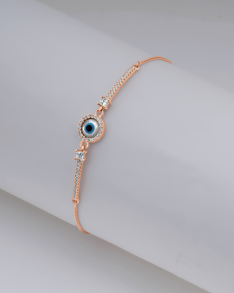 Rose Gold Evil Eye Bracelet