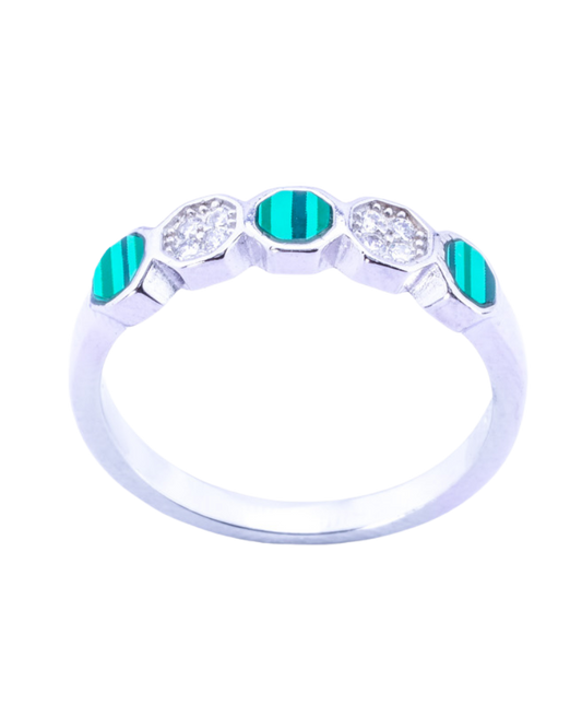 Sculpted Serenity silver ring