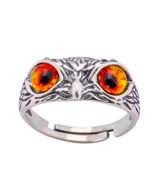 Orange Silver Ring