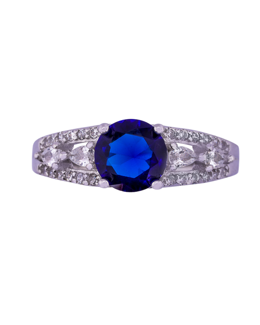 Silver Blue Bliss ring