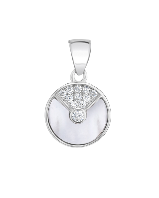 Teardrop Gemstone Pendant with Silver Chain