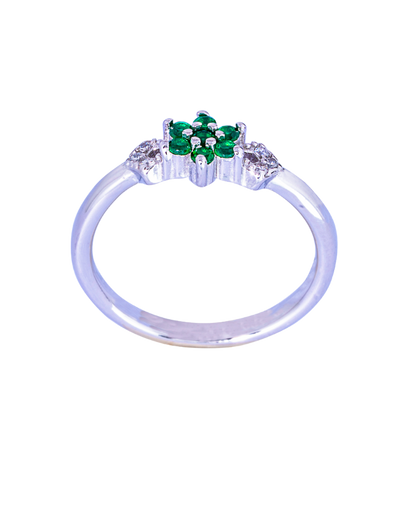 Lush Green Silver Charm