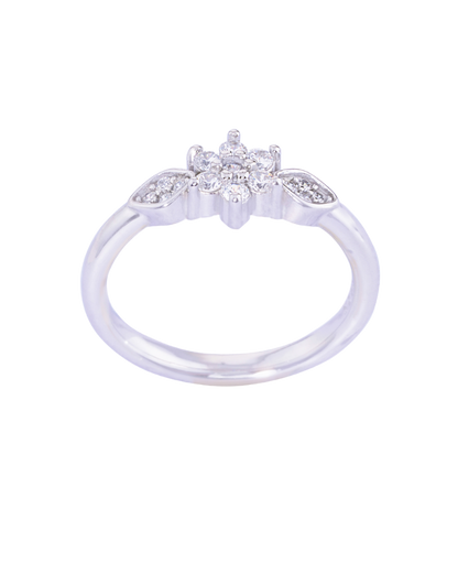 White Radiance Silver Ring