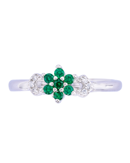 Lush Green Silver Charm
