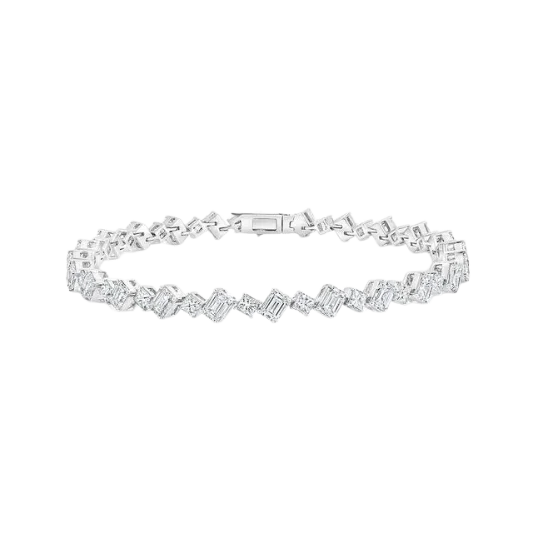 Bold Gemstone-Embedded Bangle Bracelet