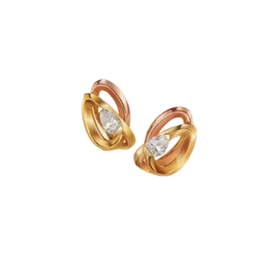 Chic Studs in White Gold Finish