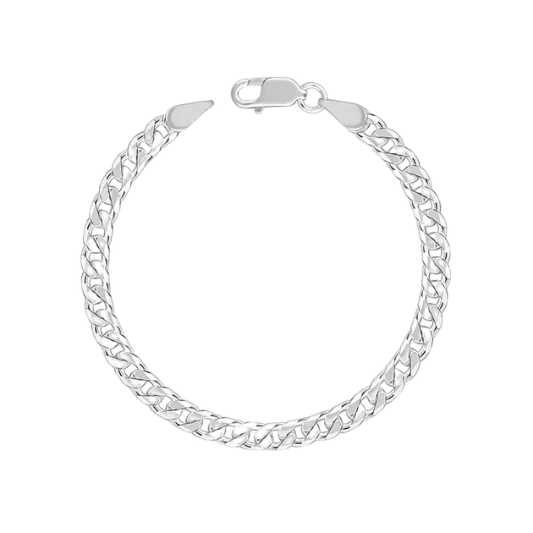 Twisted Rope-Style Silver Bracelet