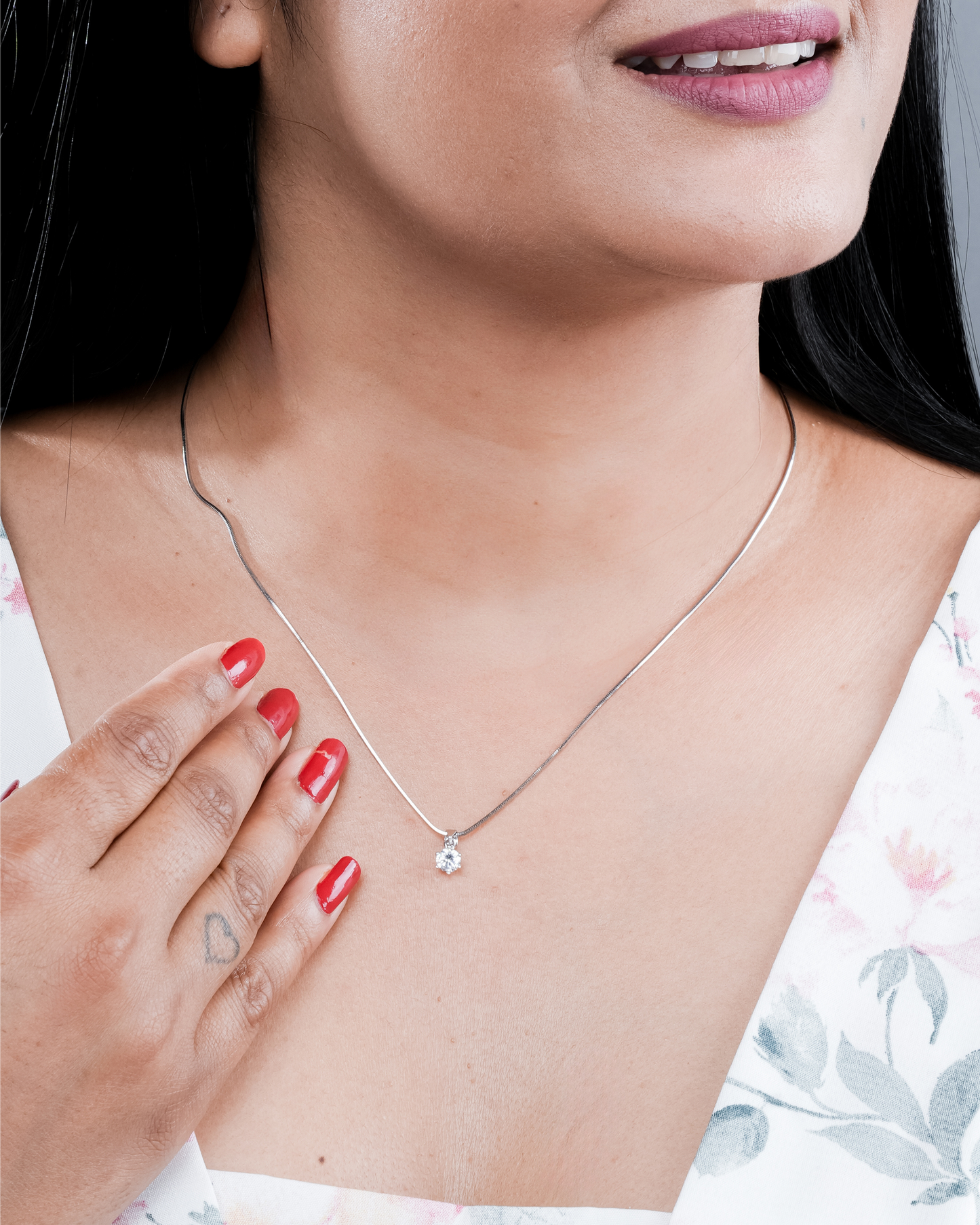 Heart-Shaped Silver Locket Pendant