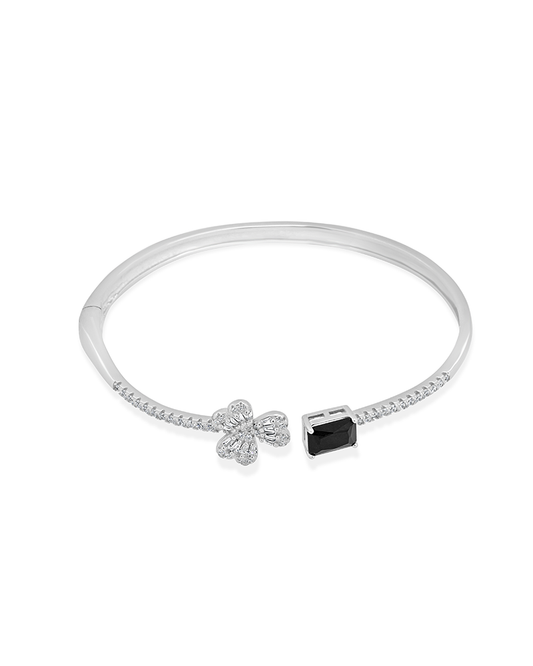 Sterling Silver Bracelet with Black