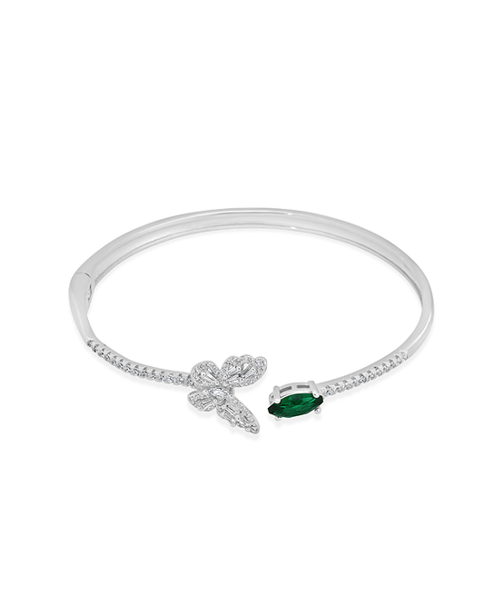 Sterling Silver Bracelet with green