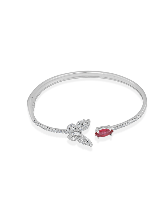 Sterling Silver Bracelet with pink