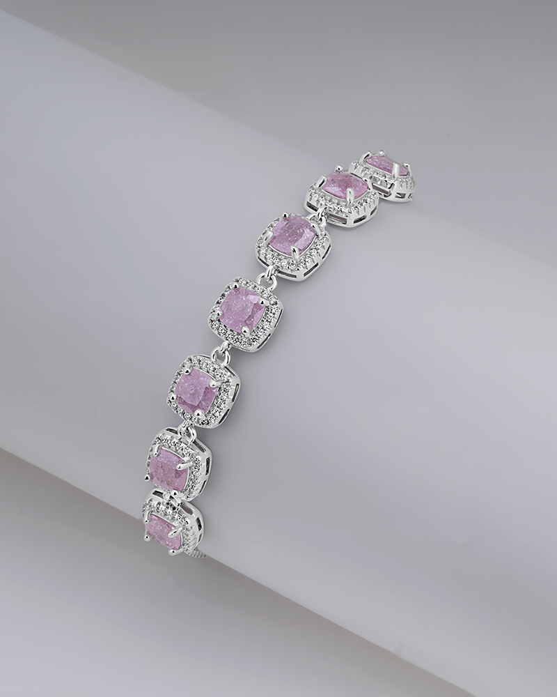 Blush Rose Silver Bracelet
