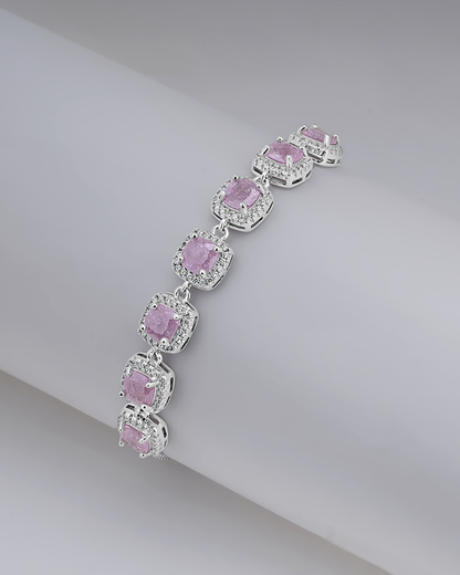 Blush Rose Silver Bracelet