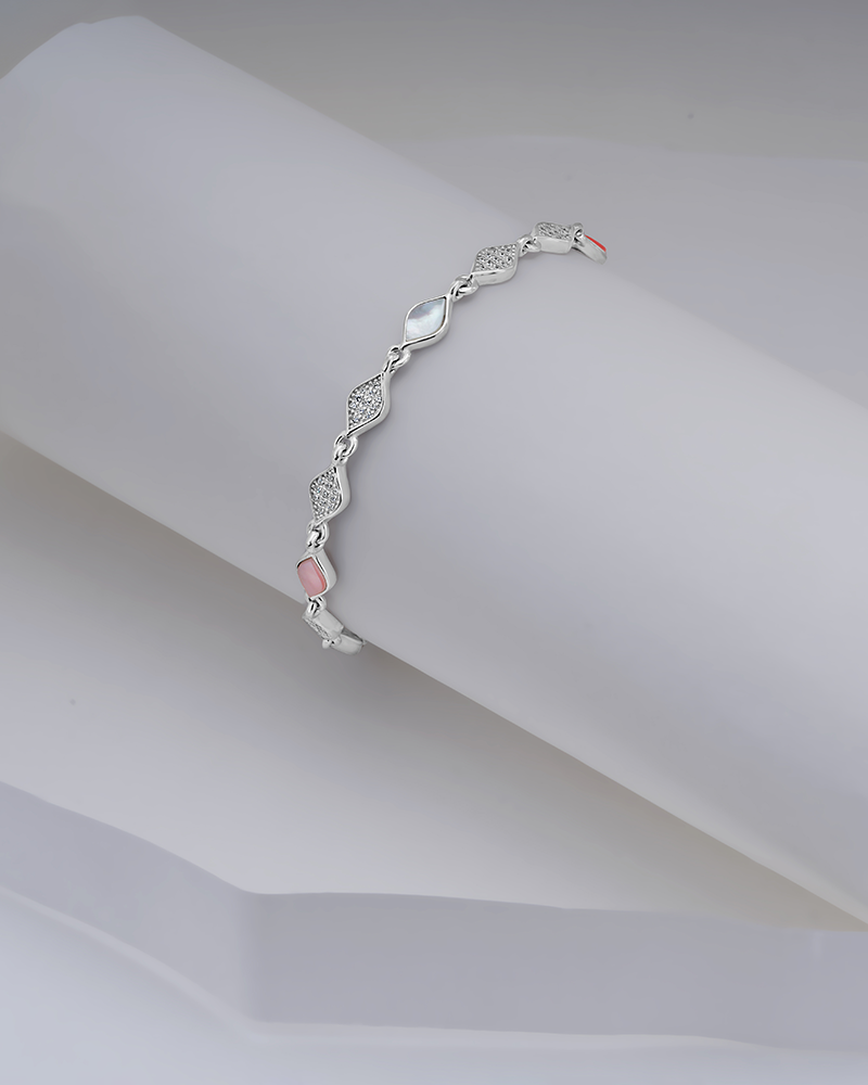 Blush Rose Rectangle Bracelet