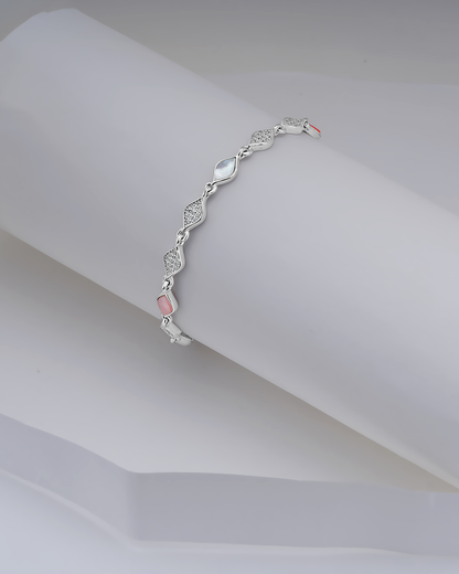 Blush Rose Rectangle Bracelet