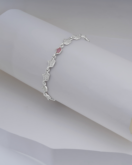 Sterling Silver Bracelet with Adjustable Length