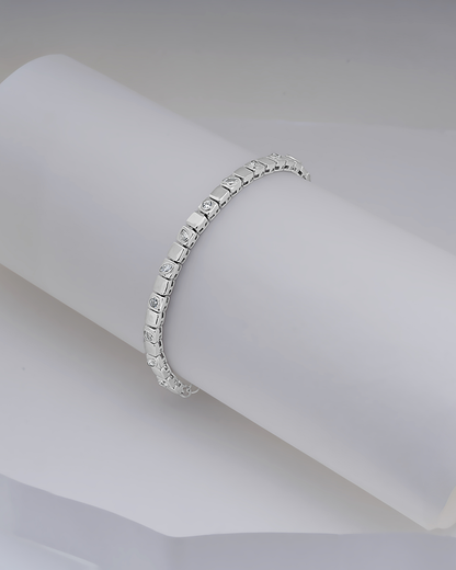 Crystal Fusion Silver Bracelet