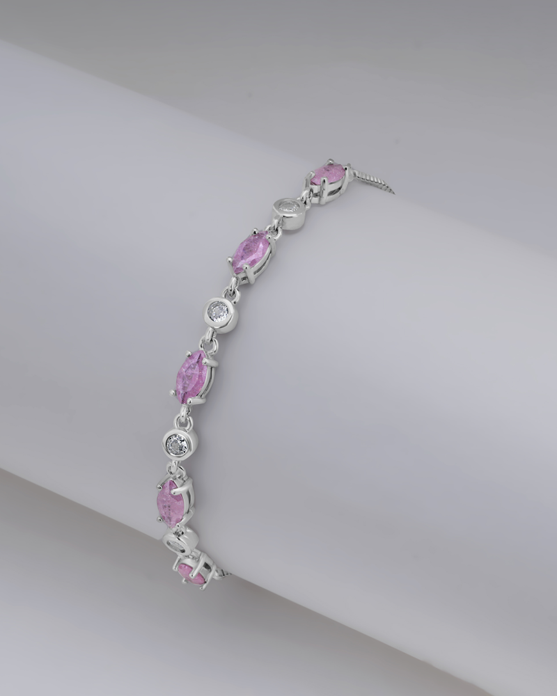 Blush Rose Silver Bracelet