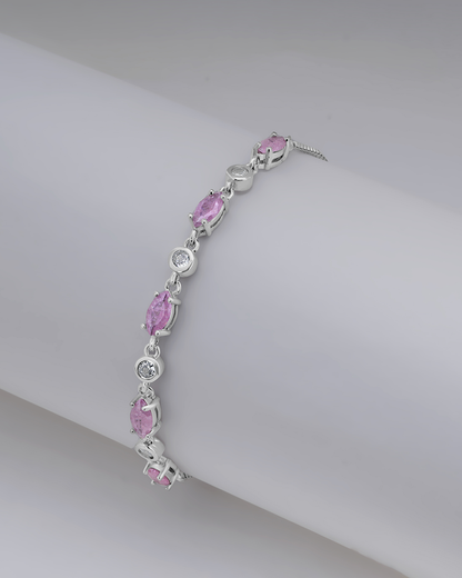 Blush Rose Silver Bracelet